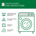 Care instructions – Quilted Throw - Patchwork Frenchie