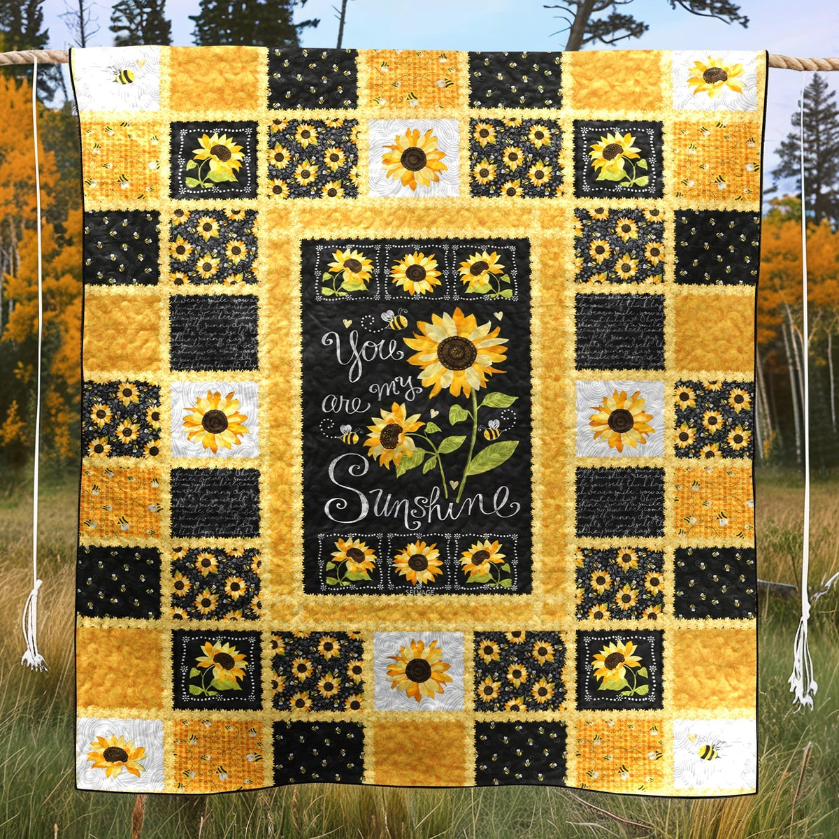 Quilted Throw - You Are My Sunshine – view 3
