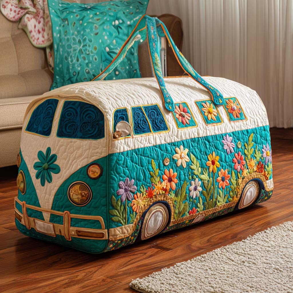 Bloom Van quilted weekend bag – floral camper van