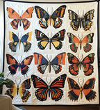 Butterfly Collection art quilt – butterfly collection