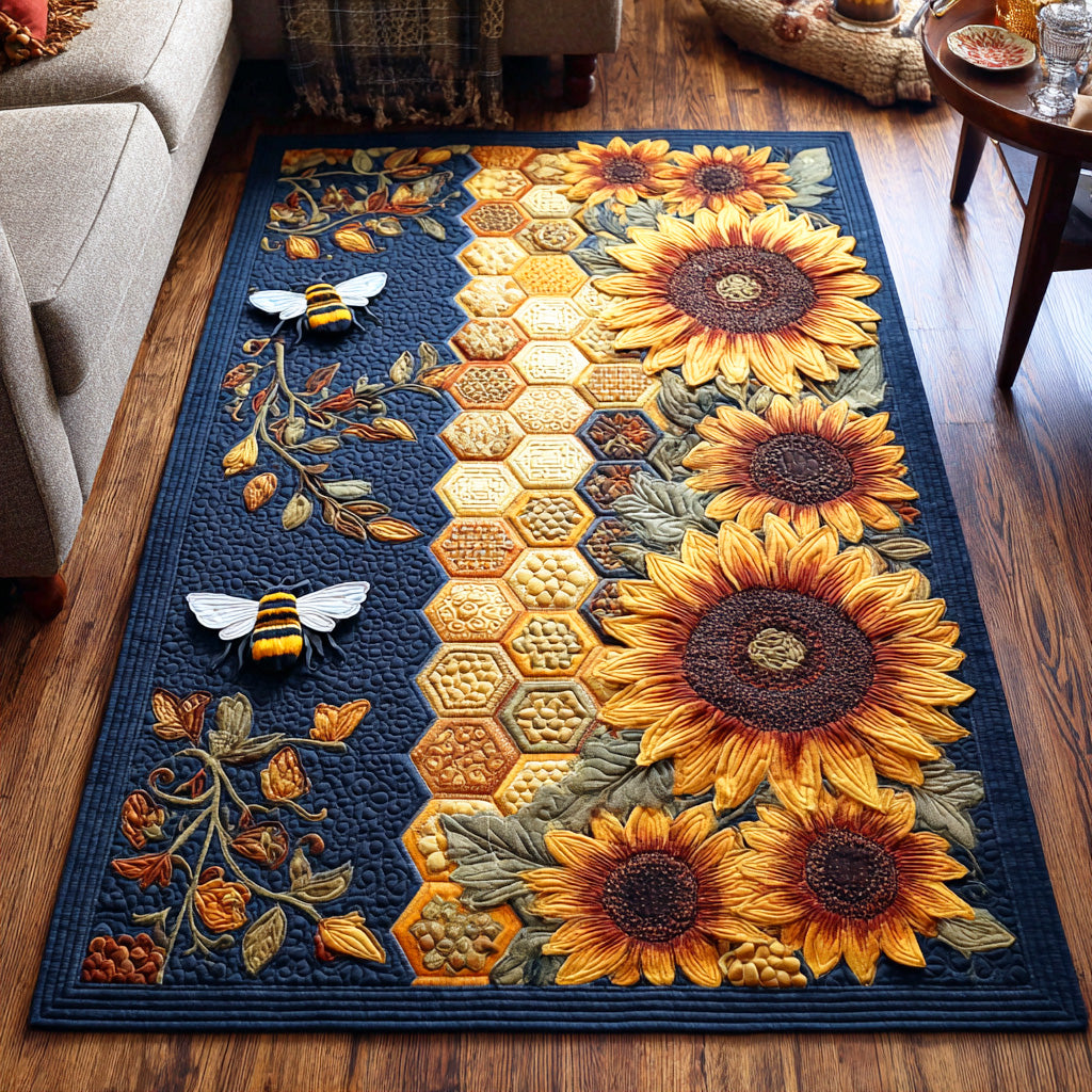 Blossom Bees rug – bees and sunflowers