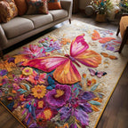 Blossom Wings rug – pink butterfly and flowers