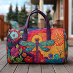 Boho Buzz Dragonfly quilted weekend bag – boho dragonfly