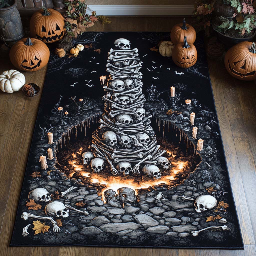 Bone Spire rug – tower of skulls