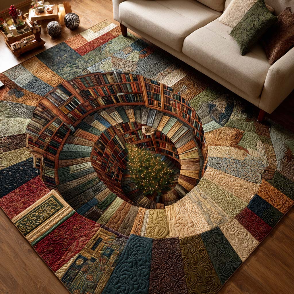 Book Spiral rug – spiral of books