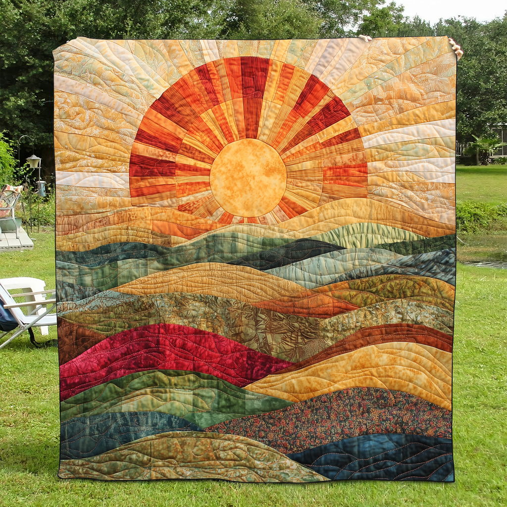 Quilted Throw - Sunrise Hills – view 3