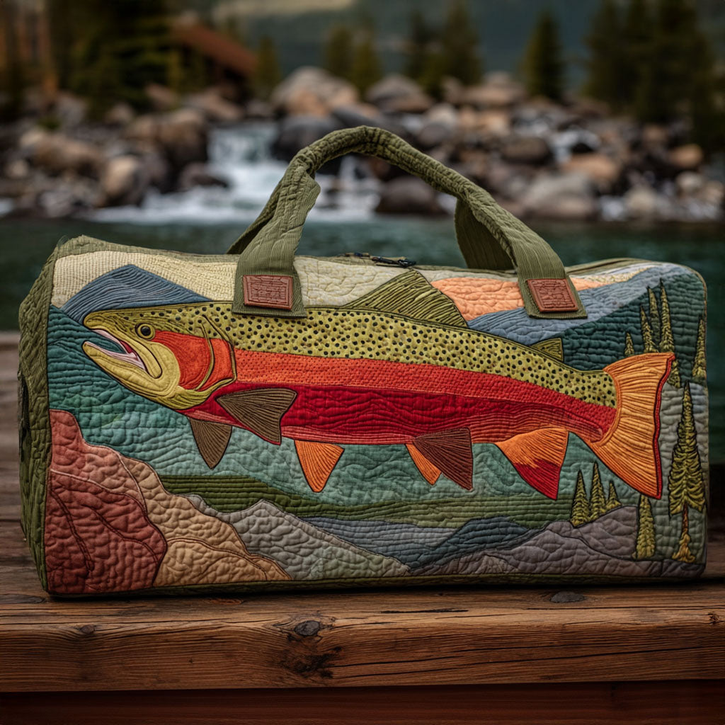 Brook Trout quilted weekend bag – trout