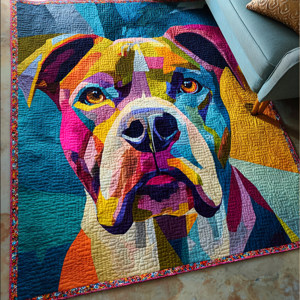 Bulldog Pride rug – rainbow bulldog