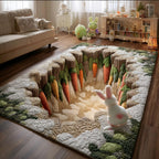 Bunny Carrot Garden rug – bunny and carrots