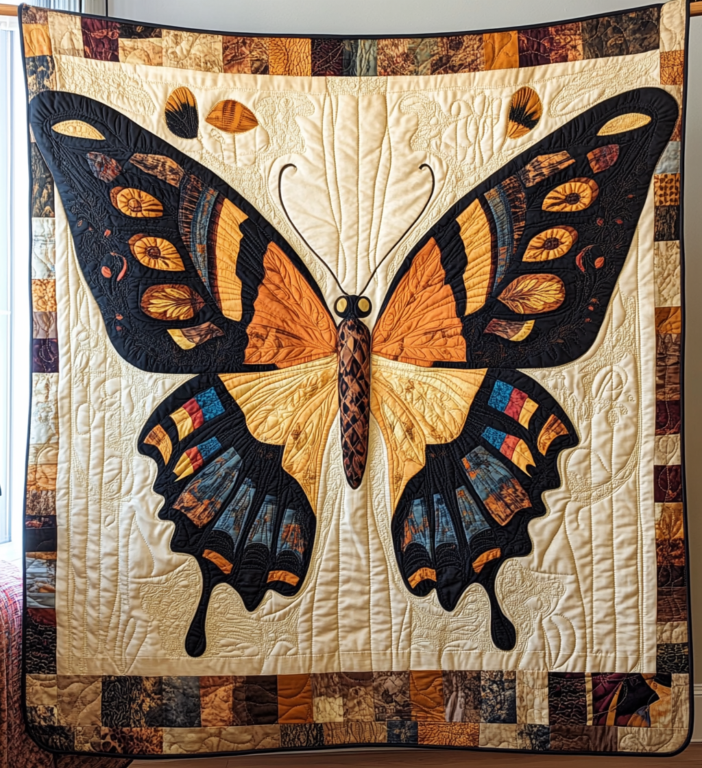 Swallowtail Butterfly art quilt – swallowtail butterfly