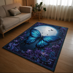 Purple Moon Butterfly rug – butterfly before the moon