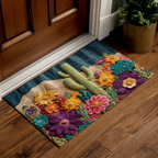 Cactus Garden Bloom doormat – cactus and flowers