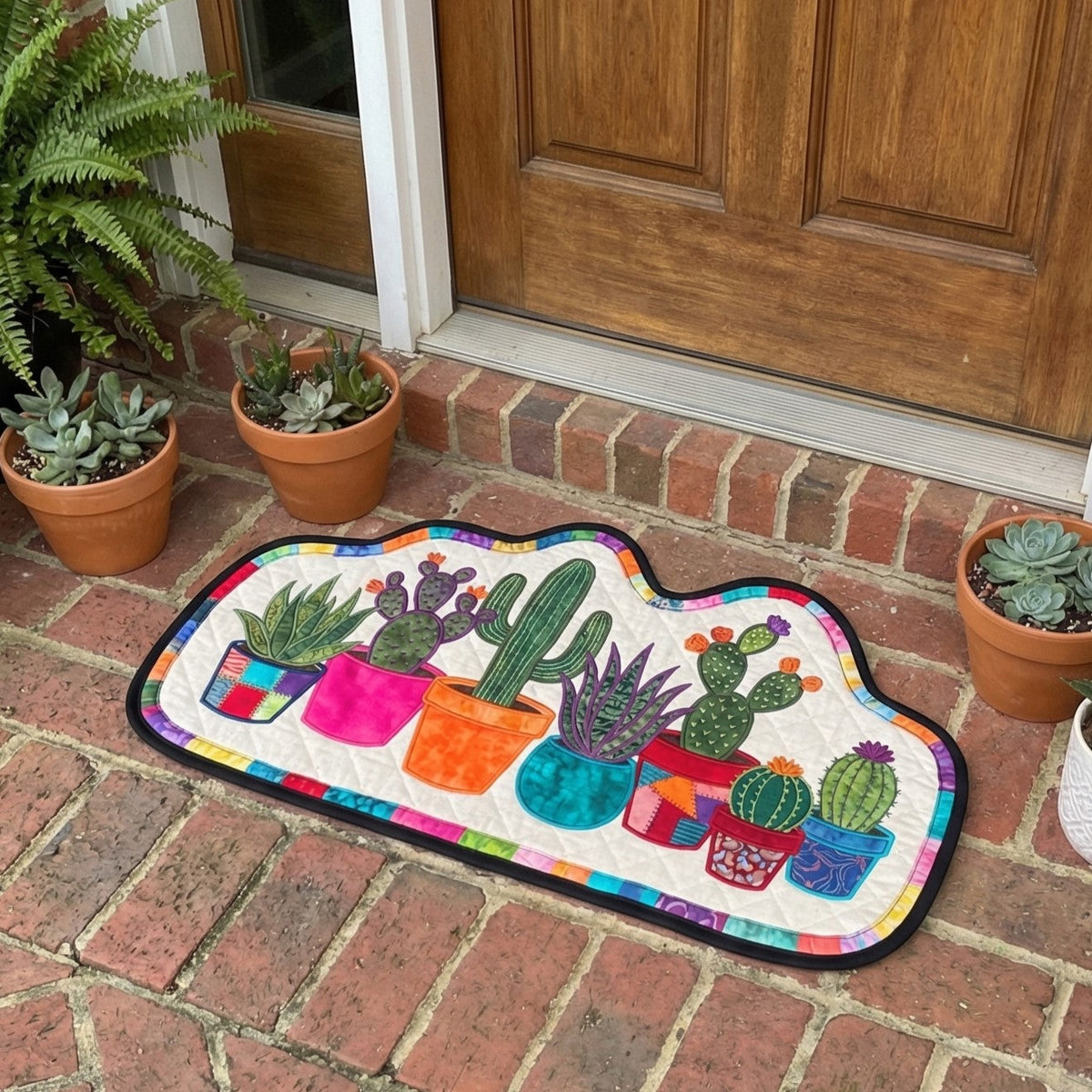 Cactus Pots shaped doormat – potted cacti