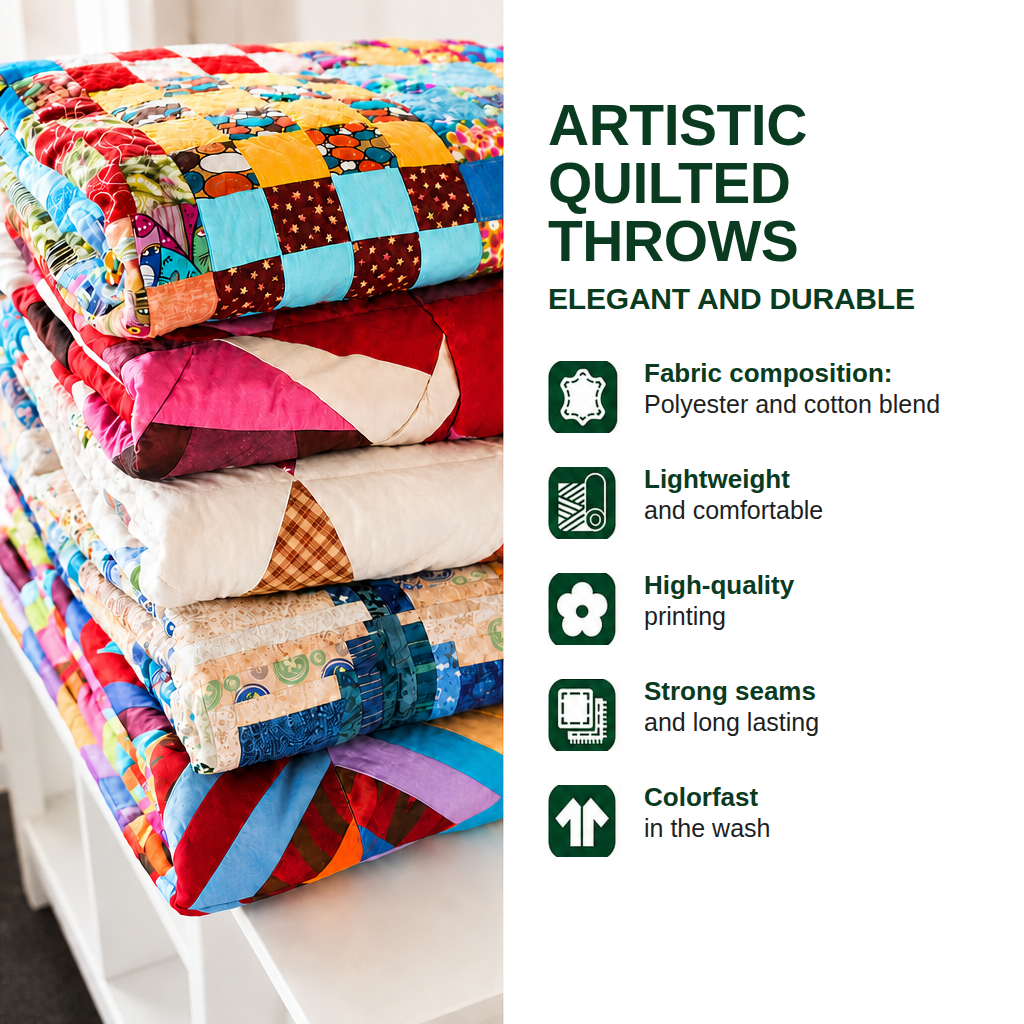 Quilted Throw - Peace Sunburst – view 2