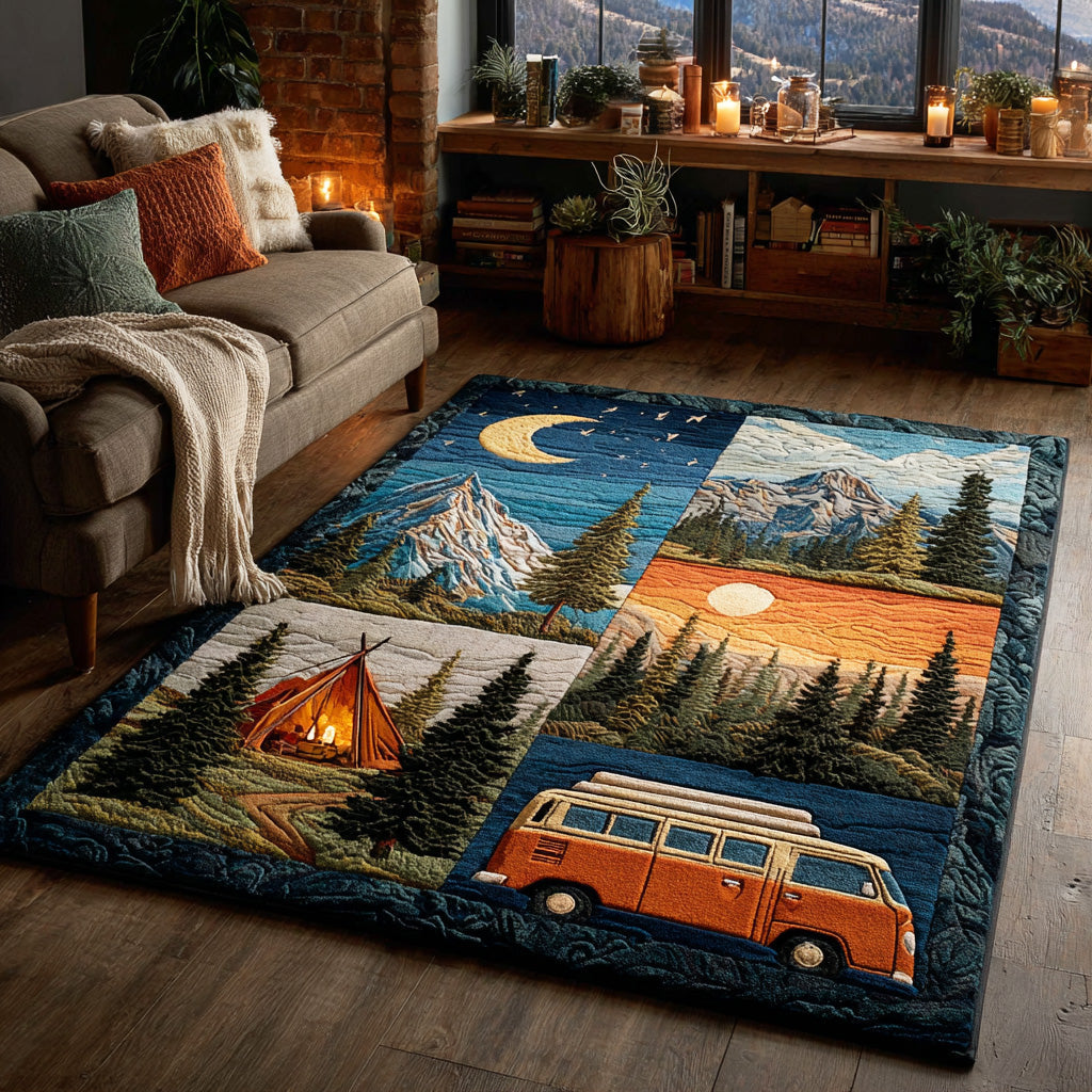 Camp Bliss rug – camper van patchwork