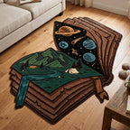 Camp Stack shaped rug – stacked maps shape