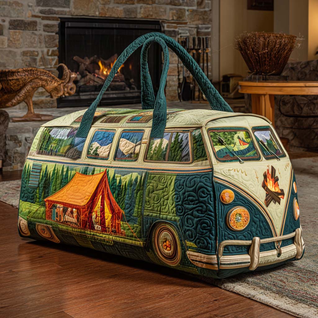 Camp Van quilted weekend bag – camping van