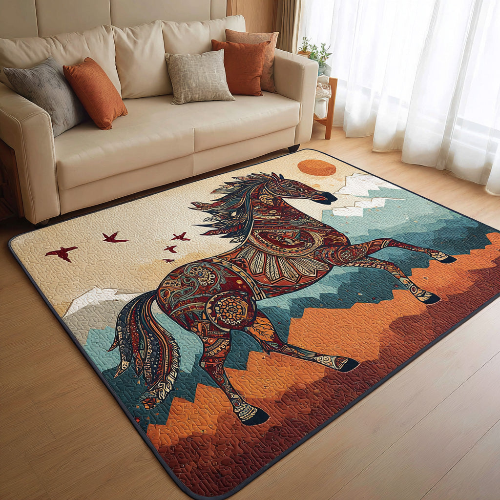 Mandala Horse rug – patterned rearing horse