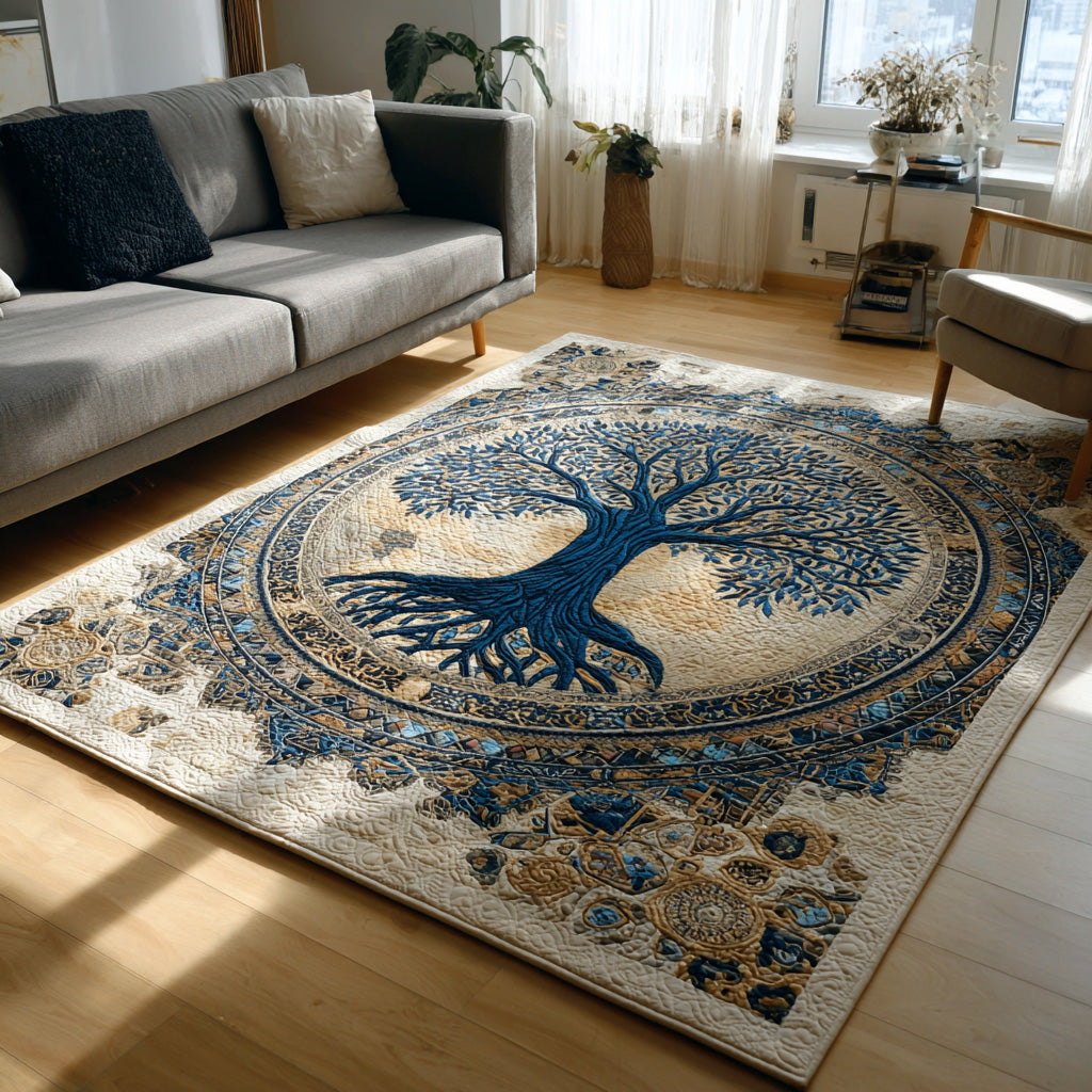 Canyon Seasons rug – blue tree medallion
