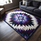 Violet Star rug – purple patchwork star