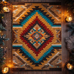 Sunrise Chevron rug – nested diamonds