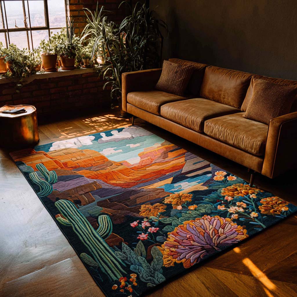 Canyon View rug – canyon and cacti