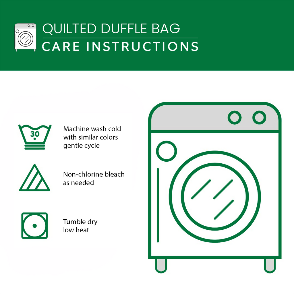 Care instructions – Quilted Weekend Bag - Festive Van Cruise