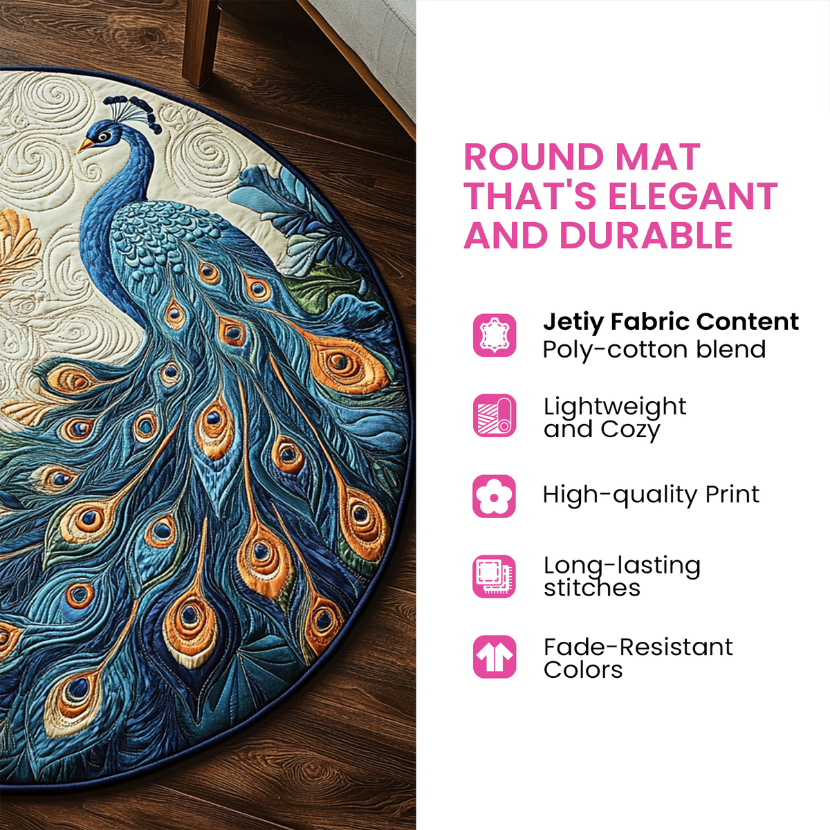 Care instructions – Round Quilted Mat - Leaping Deer