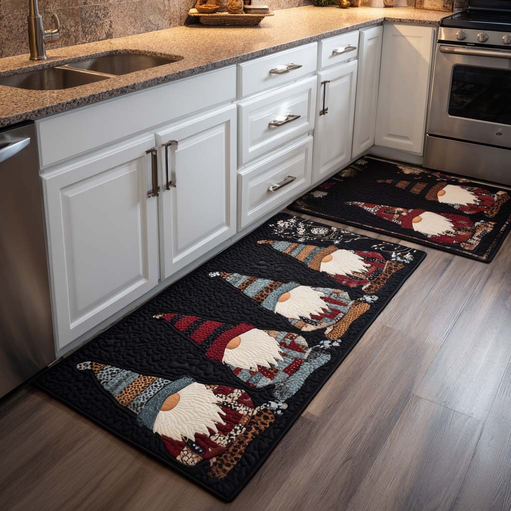 Carol Singing Gnomes kitchen mat set – singing gnomes