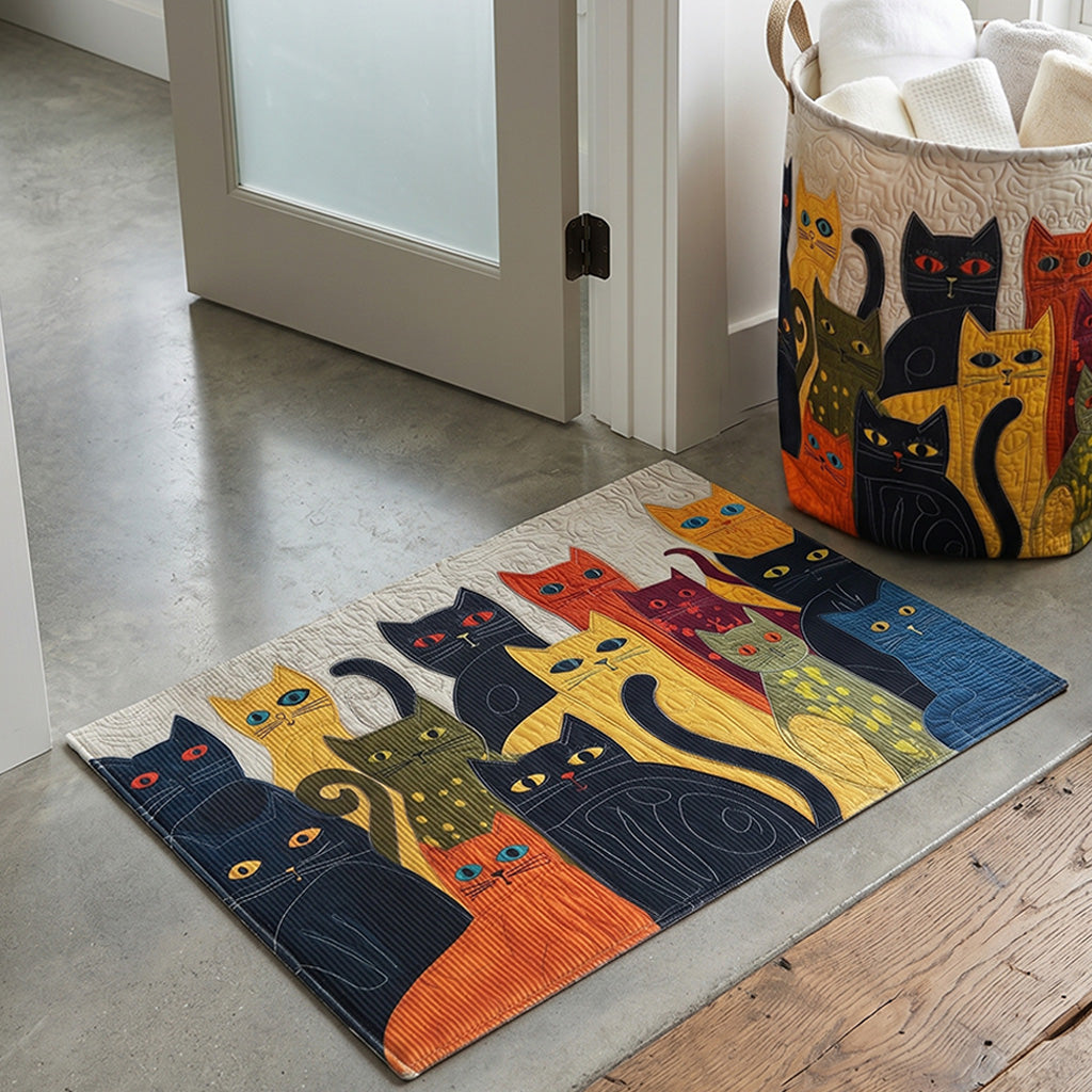 Cat Row bath mat – row of cats