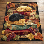 Cat Chronicles rug – cats on books