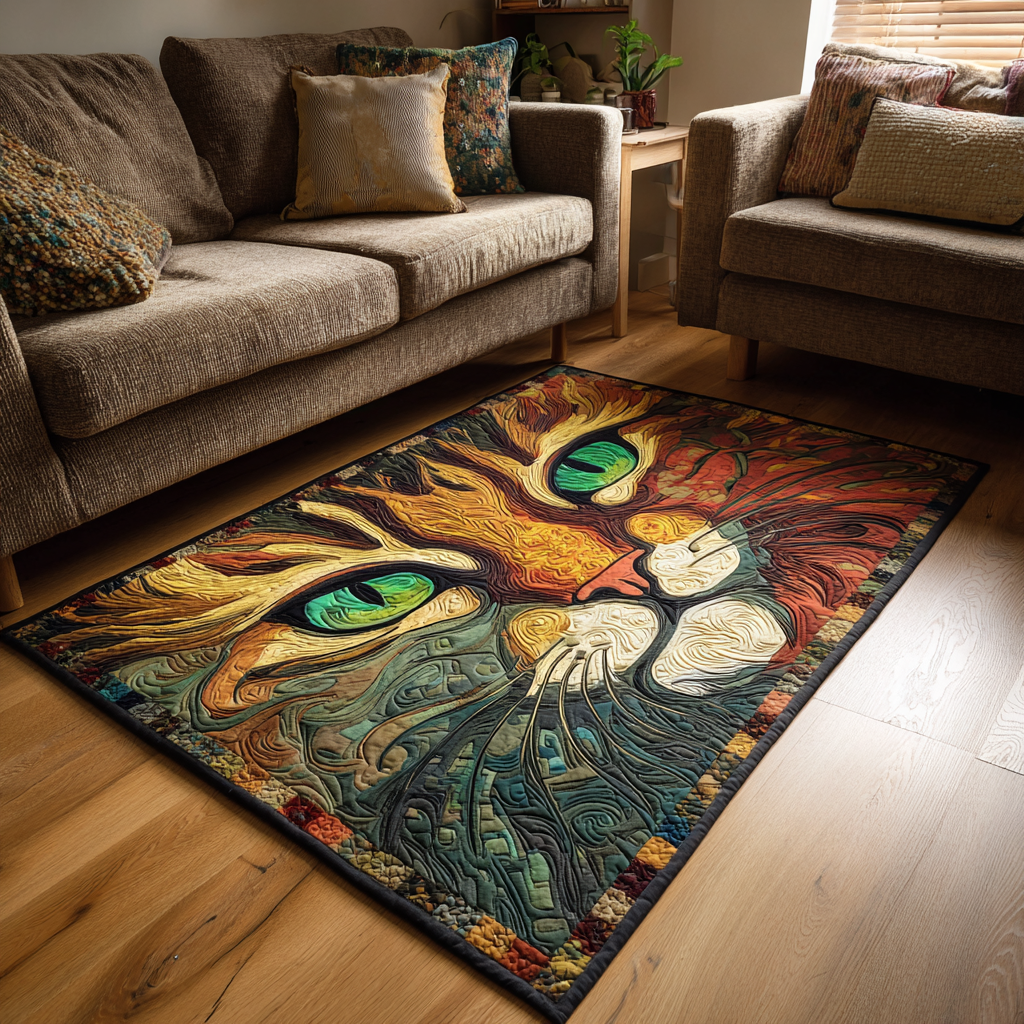 Cat Flame rug – tabby face