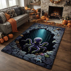 Cave Kraken Lair rug – octopus in a stone well