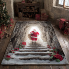 Cave Santa Claus rug – santa on cave steps