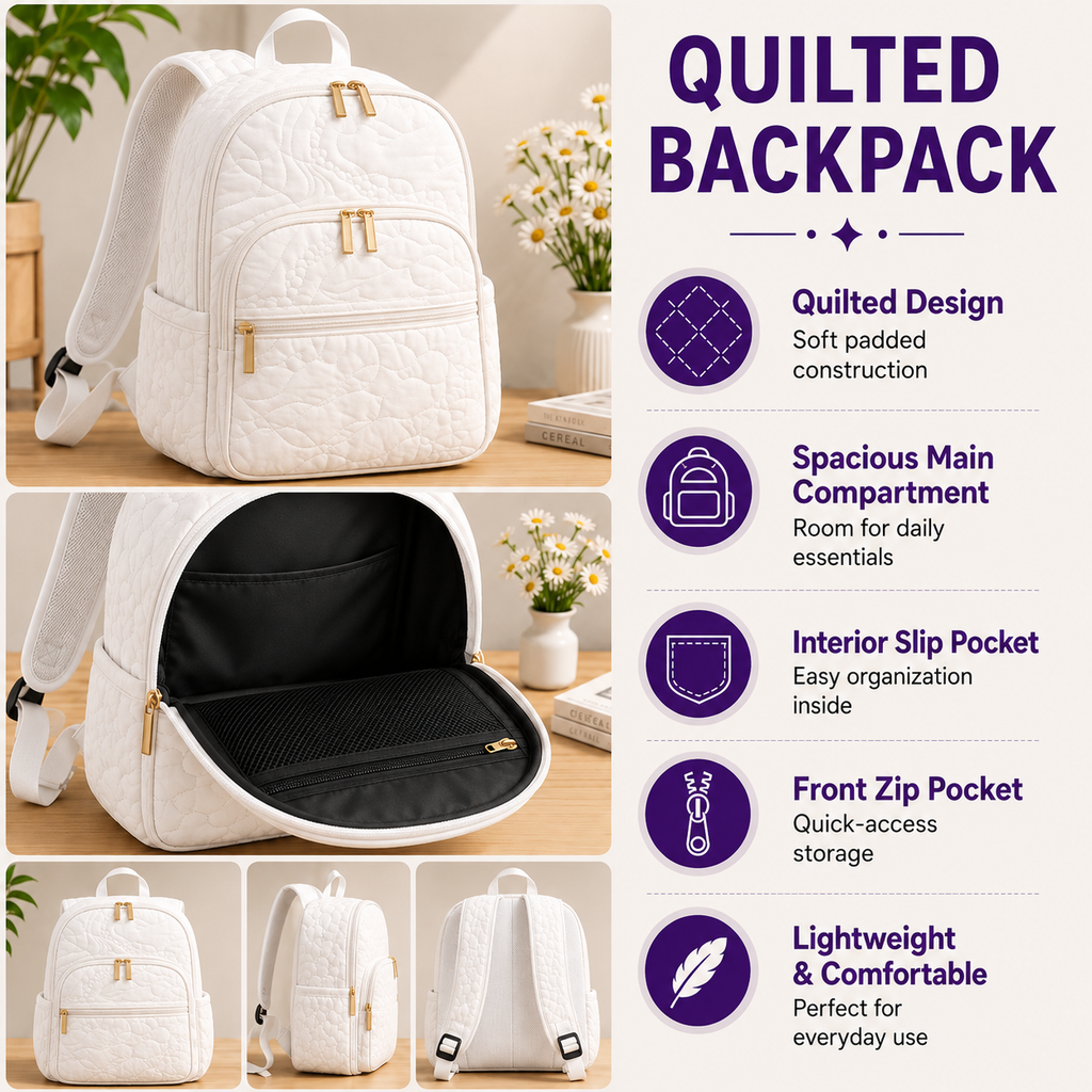 Artisan Quilted Backpack "Ocean Turtle & Shells"