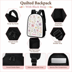 Artisan Quilted Backpack "Sunflower Camper Van"