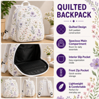Artisan Quilted Backpack "Starlit Golden Retriever"