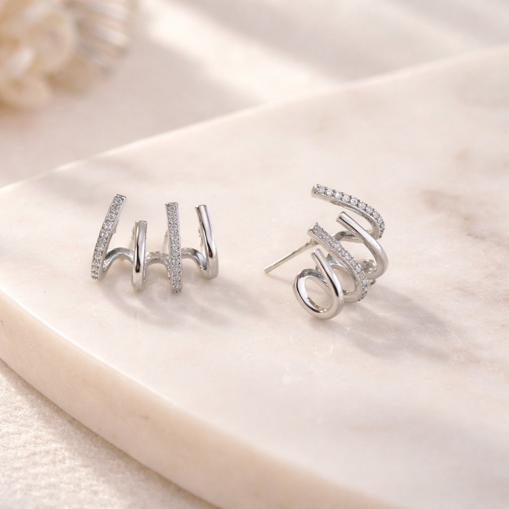 Ear Climber Earrings - Crystal Claw