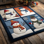 Checker Snowman Blocks rug – snowman panels