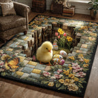 Chick Egg Spring rug – chick in a stone hollow