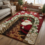 Chimney Magic rug – santa in a chimney