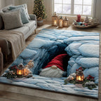 Christmas Trench rug – gnome in an icy crevasse