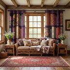Jewel Patchwork quilted curtains – jewel-toned patchwork squares