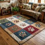 Classic Paw rug – paw print patchwork