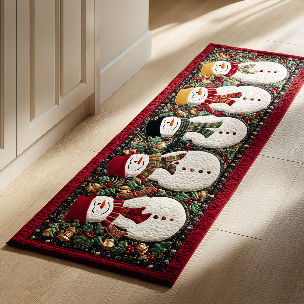 Traditional Snowman hallway runner – row of snowmen
