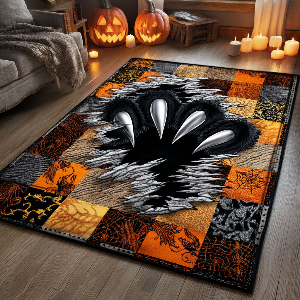 Claw Mark Cat rug – claws through patchwork