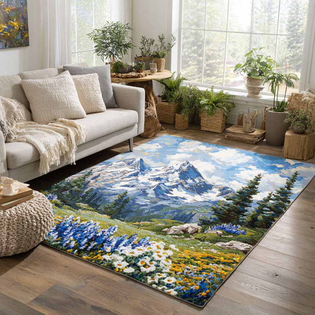 Alpine Bloom rug – alpine meadow