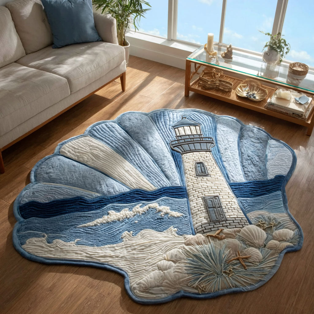 Coastal Watchtower shaped rug – lighthouse in a shell
