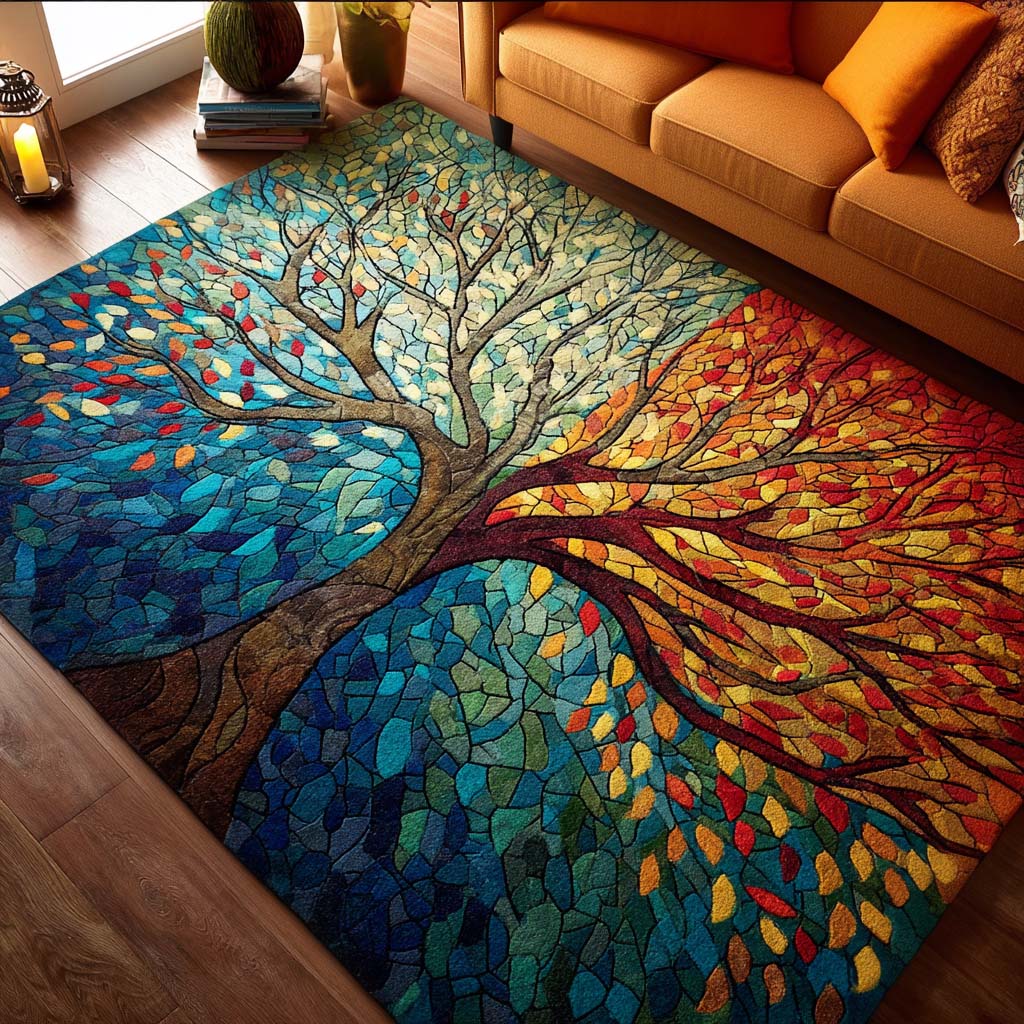 Mosaic Tree rug – mosaic tree of life