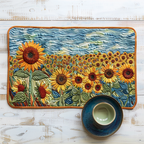 Country Sunflower Field quilted placemats – sunflower field